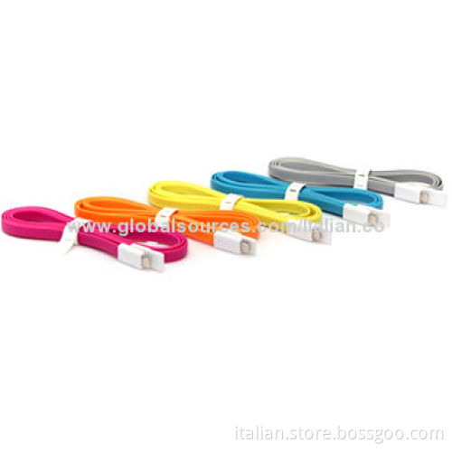Mixed Color Magnet Flat USB Charger Cable for iPhone 5New